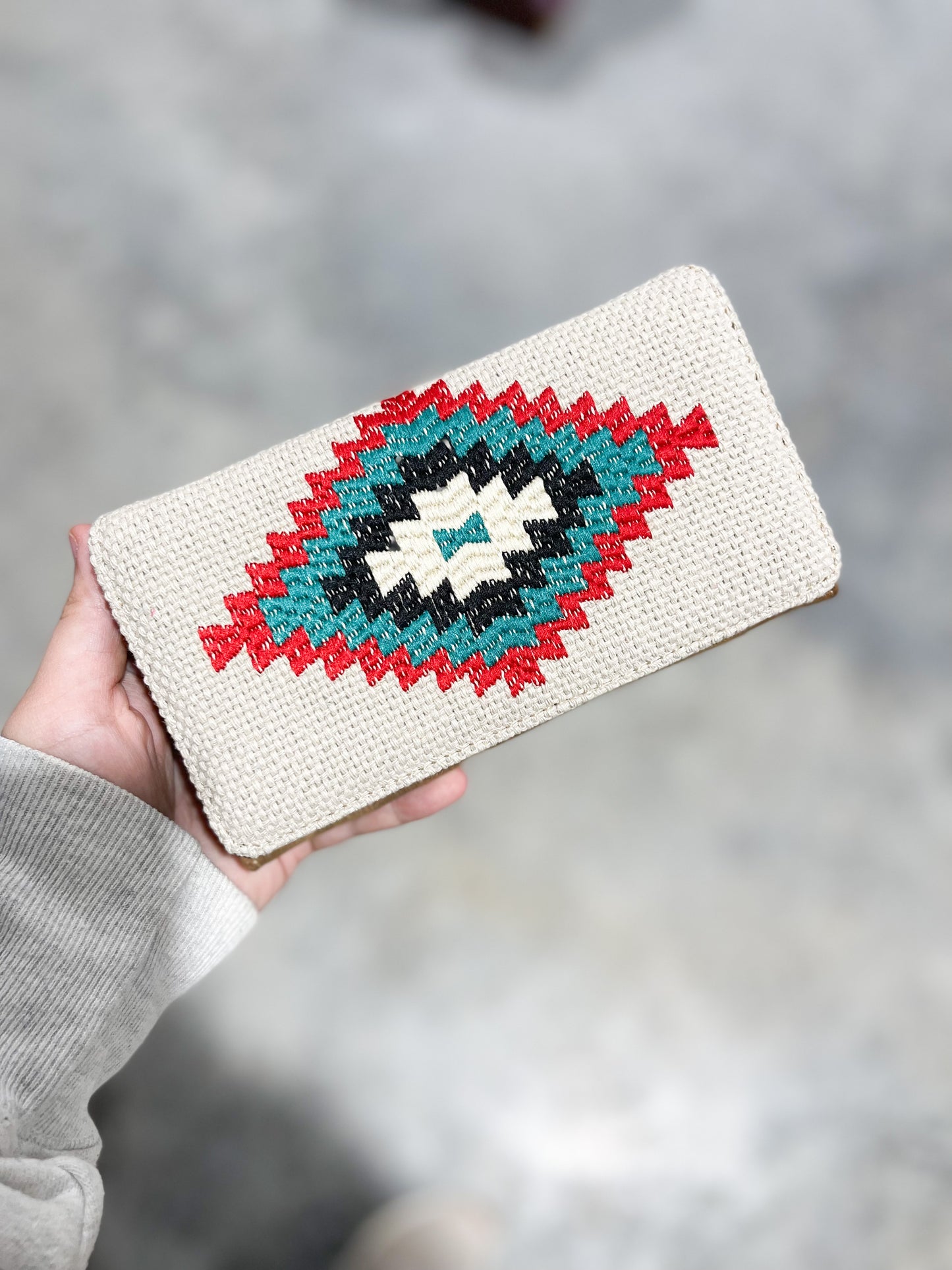 Montana West Cream Aztec Wallet