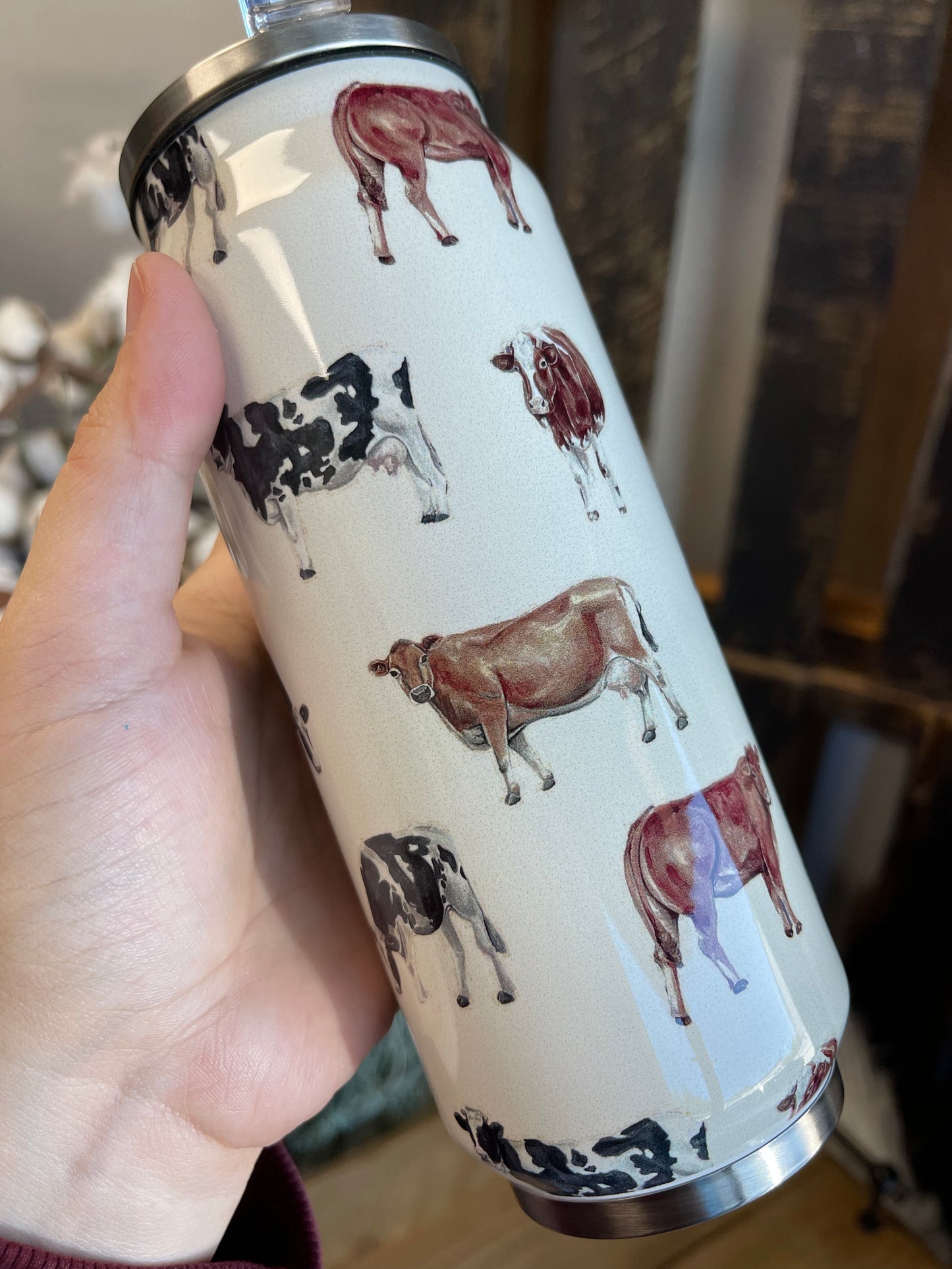 Cow Stainless Steel Tumblr