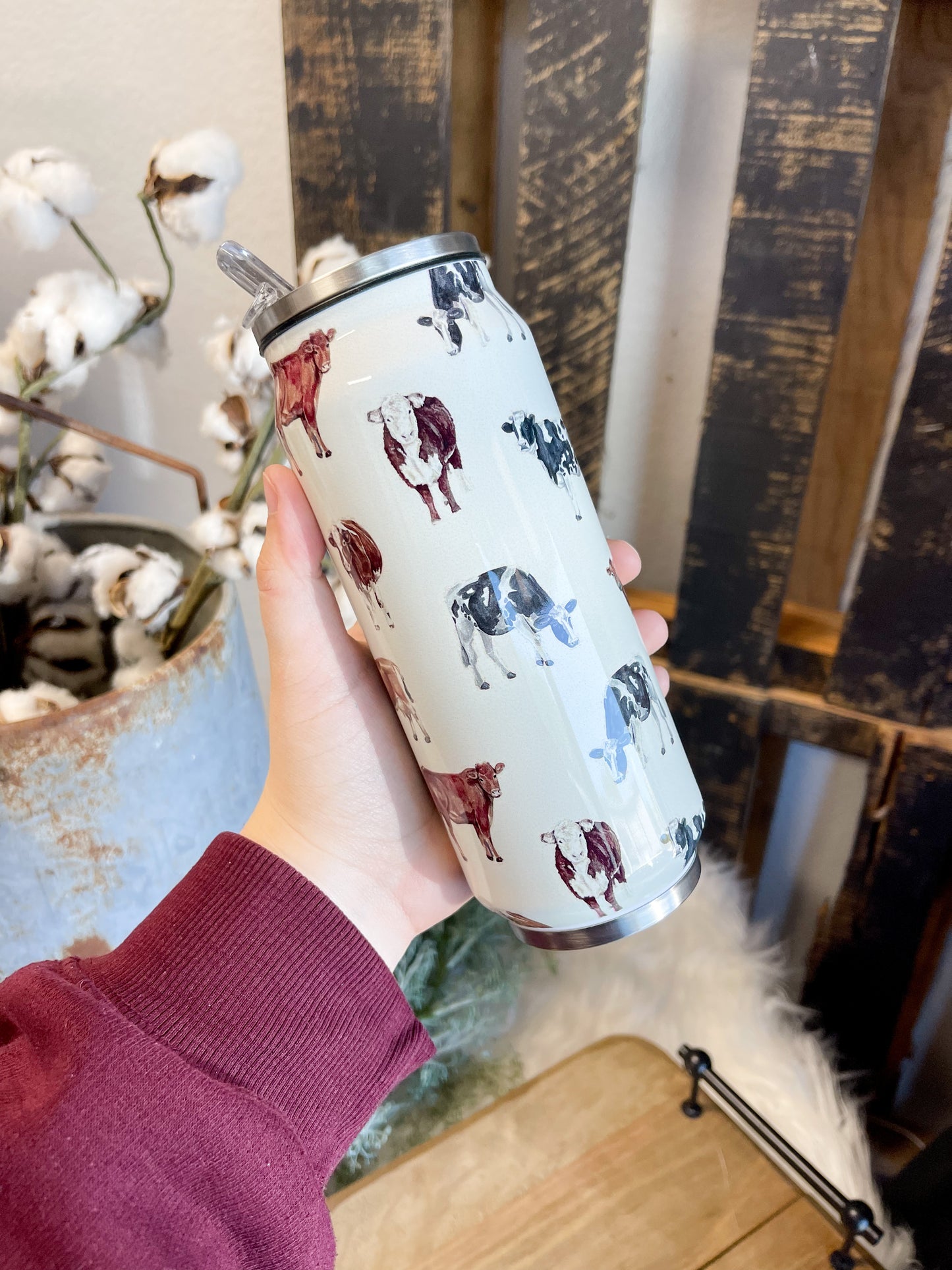 Cow Stainless Steel Tumblr