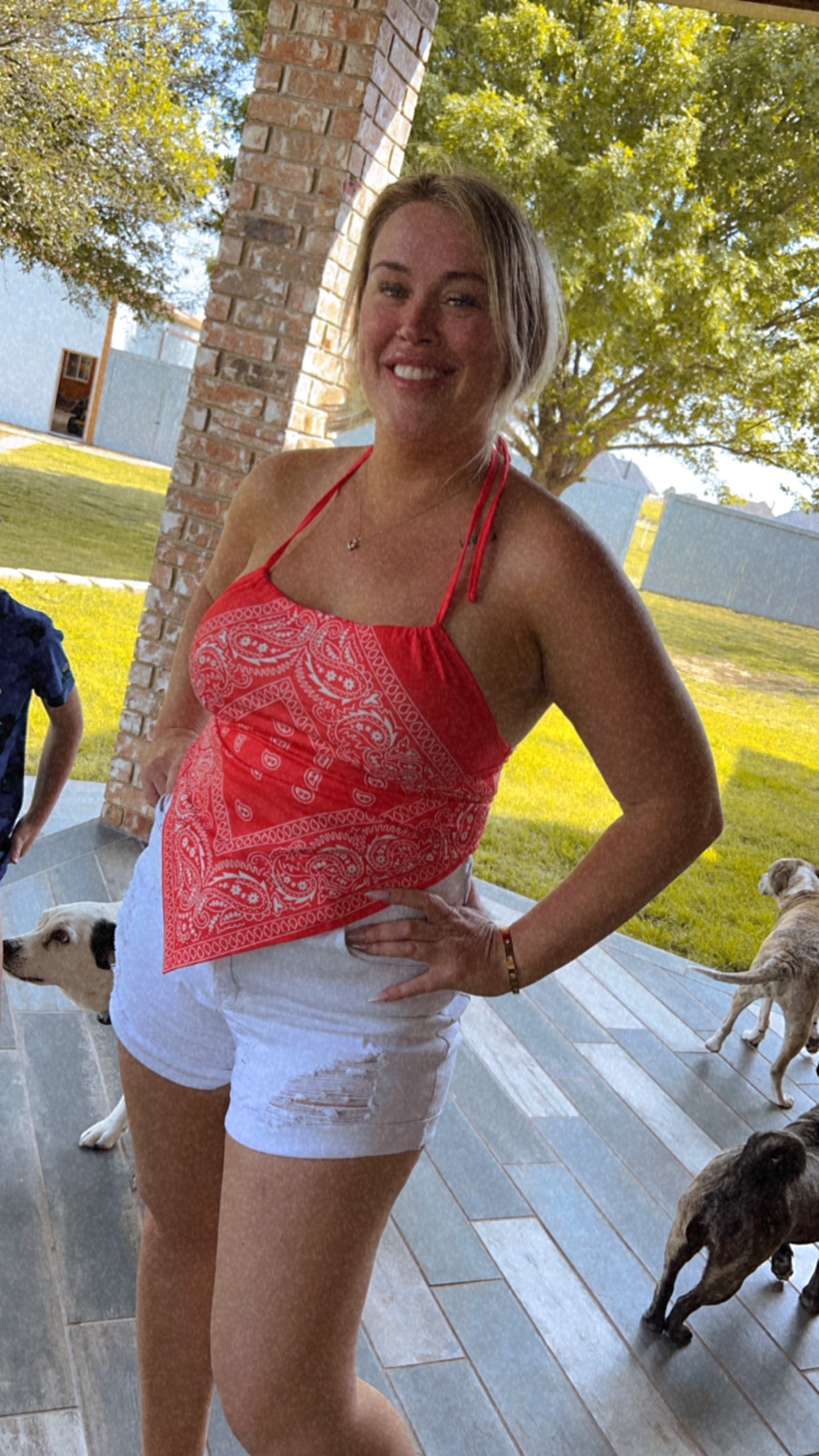 Red Bandana Top