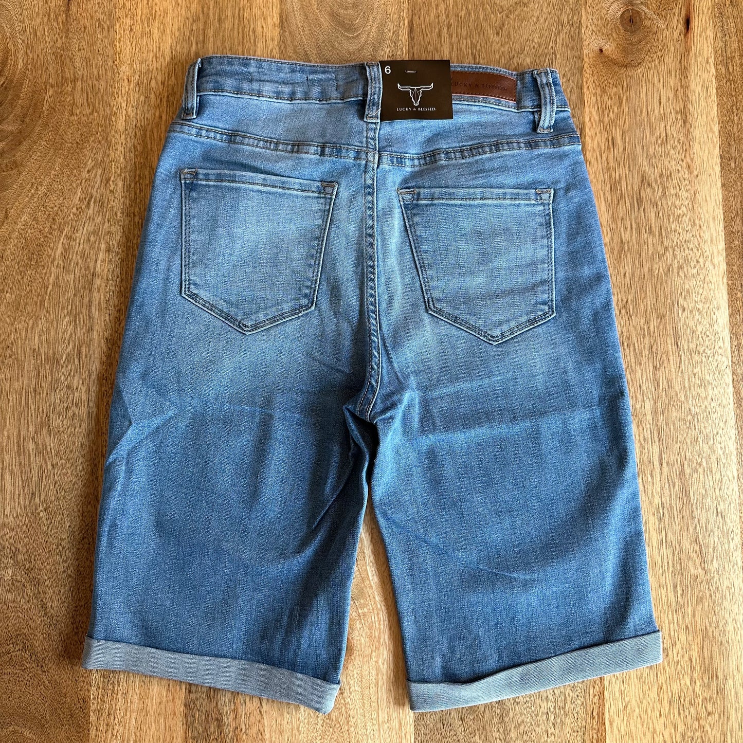 Medium Wash Bermuda Shorts