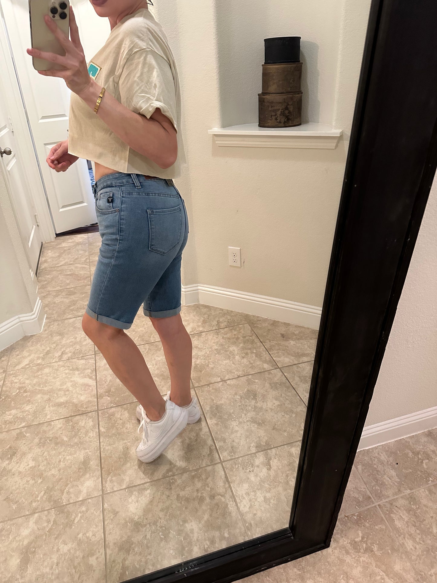 Medium Wash Bermuda Shorts