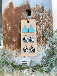 Cow Tag Earring Set