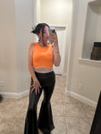Rhinestone Dreamer Crop (Orange)