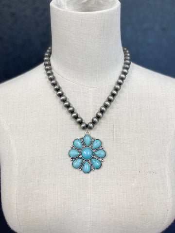 Floral Stone Necklace