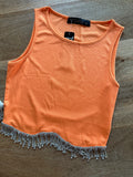 Rhinestone Dreamer Crop (Orange)