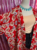 Red Floral Duster