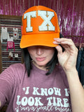 Neon Orange TX Trucker Hat