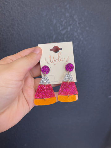 Candy Corn Earrings