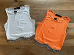 Rhinestone Dreamer Crop (Orange)