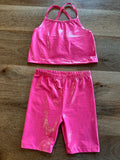Kids 2 Piece Shimmer Biker Set