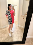 Pink Cow Print Tshirt Dress