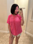 Pink Lace Blouse