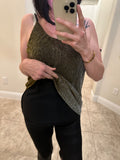 Shimmery Black Tank